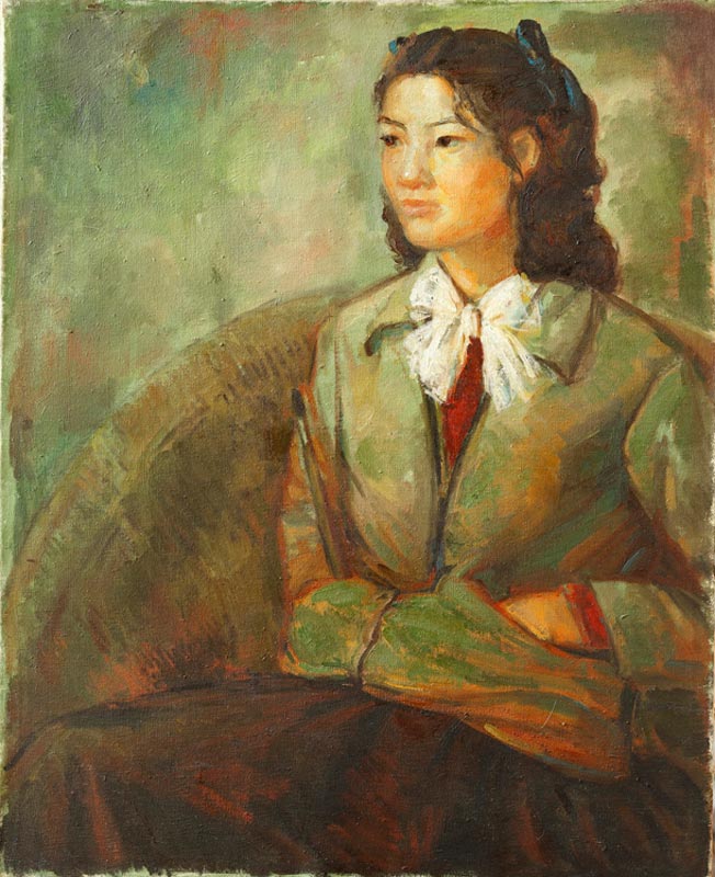 孫多慈  | 白領結學生像 油彩、畫布, 1958 65 x 53 公分  私人收藏 的圖說