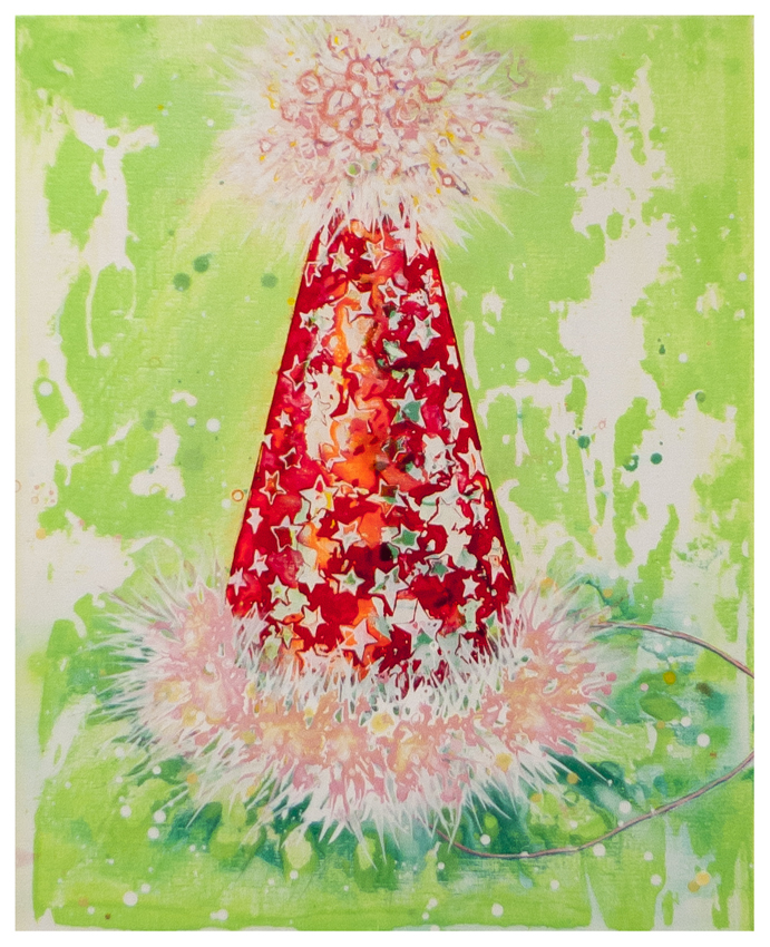 王亮尹  | 重複的願望_星星帽子 壓克力顏料、畫布, 2014 80x65 cm 的圖說