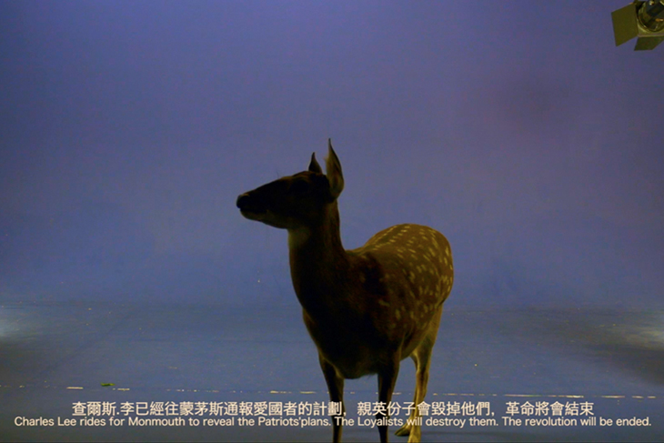 Nai-Ren Chang  | 〈Farewell, Edward〉 video installation, 2013 480cmX269.7cm, 20'32" 的圖說
