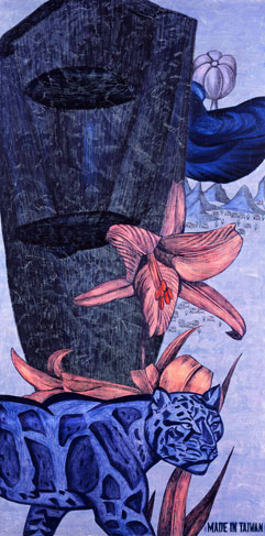 楊茂林  | 圓山紀事L9209 油彩、壓克力、畫布, 194 x 97 cm 1992 私人收藏 的圖說