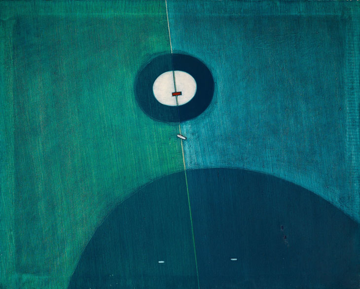 Ho Kan  | Untitled 66 Oil on Canvas, 1966 80x100cm 的圖說