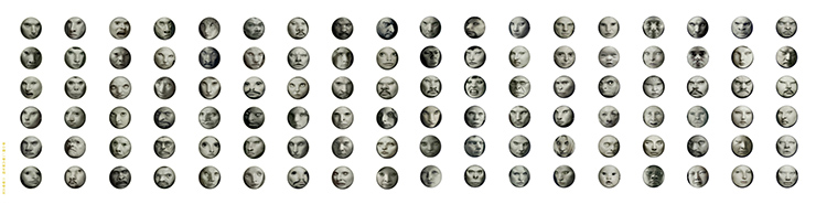 李小鏡  | 108眾生相 錄像裝置 FRP圓盤, 1996-2003 的圖說