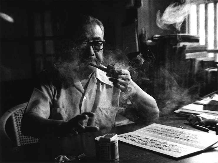 王信  | 肖像論――臺靜農 銀鹽相紙, 1977  台北市立美術館收藏 的圖說