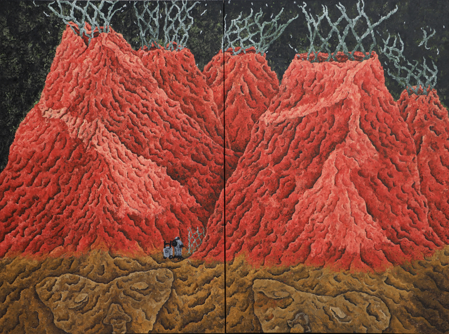 蕭其珩  | 《五指山降臨》系列 油彩、畫布, 2019 194 x 260 cm 的圖說