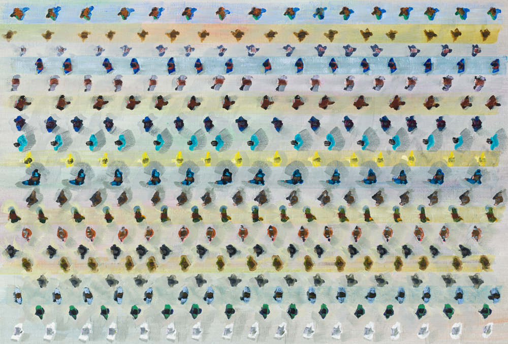 弗拉基米爾．可可利亞  | 行走的人 油彩、畫布, 2019 68 x 100 cm 的圖說