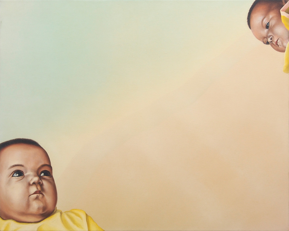 Hilo Chen  | Two Babies oil on canvas, 1972 101.6×127 cm  Courtesy of the Artist and Each Modern 的圖說