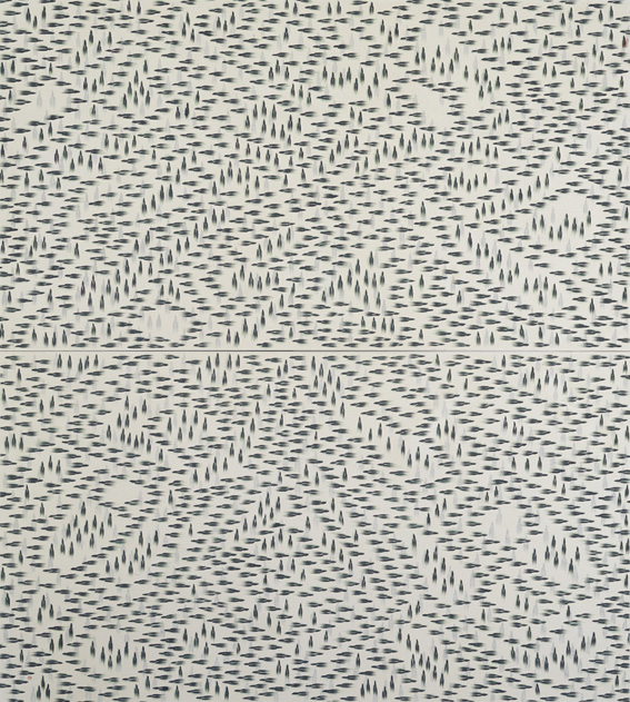 游聚 NO.7，2003  | 黃致陽   水墨、紙，249x223.5cm 的圖說