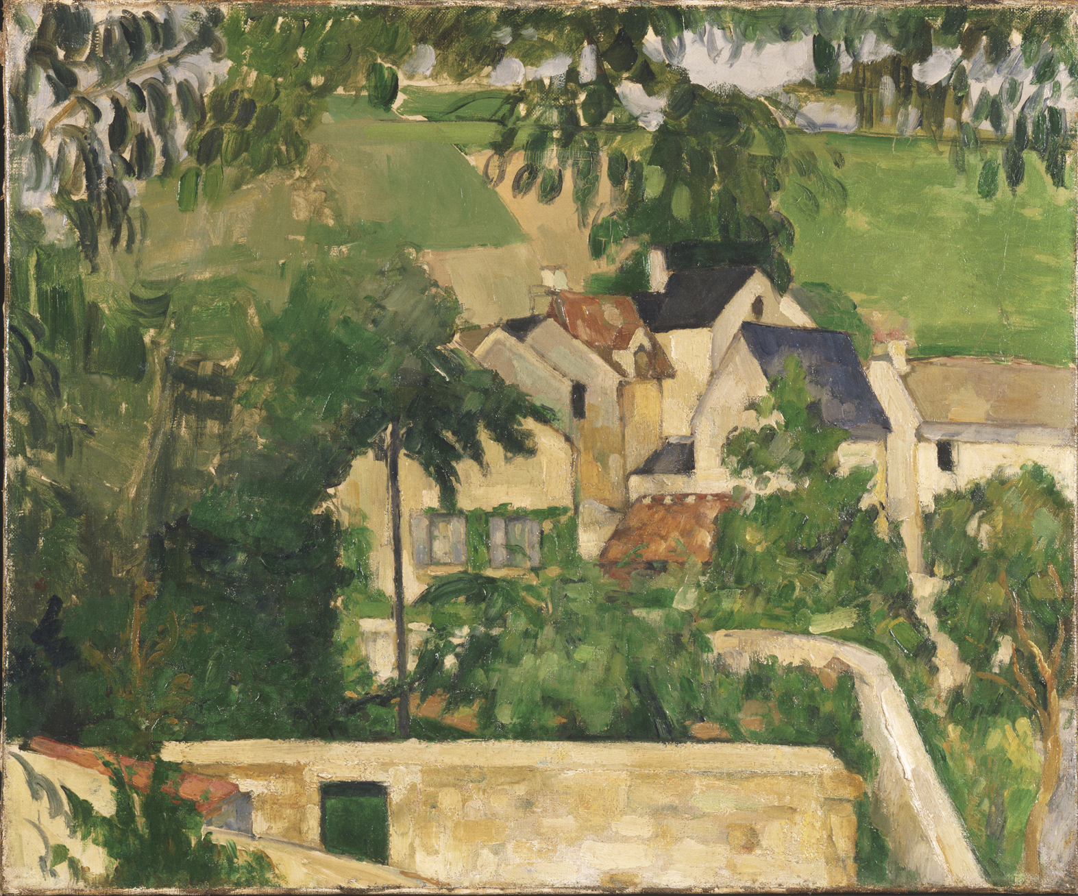 保羅‧塞尚（1839–1906, 法國）
奧維小鎮富爾區（風景畫，奧維）
約1873年
油彩、畫布  0 的圖說